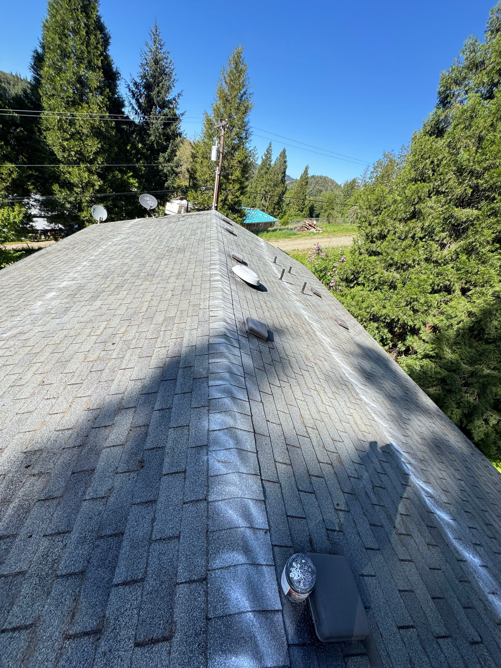 Gallery photos for Heavy Moss Takeover on a 2-Story Roof - Completely Cleared: Image #7