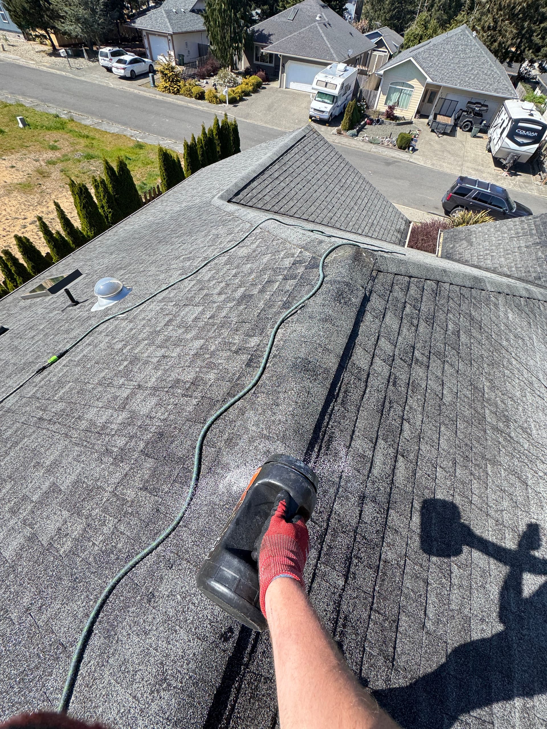 Gallery photos for Coastal Home Roof Moss Removal and Gutter Cleaning Gone Wild: Image #9