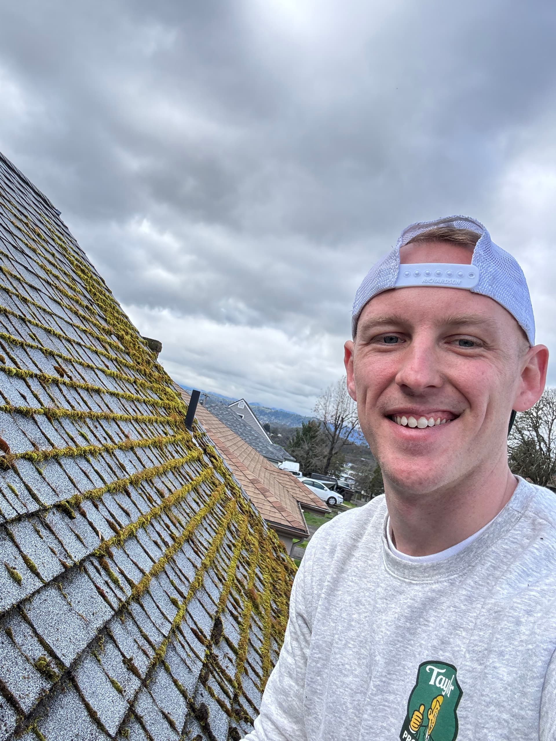 Gallery photos for Roof Moss Removal and Gutter Cleaning on a Steep Roof: Image #3