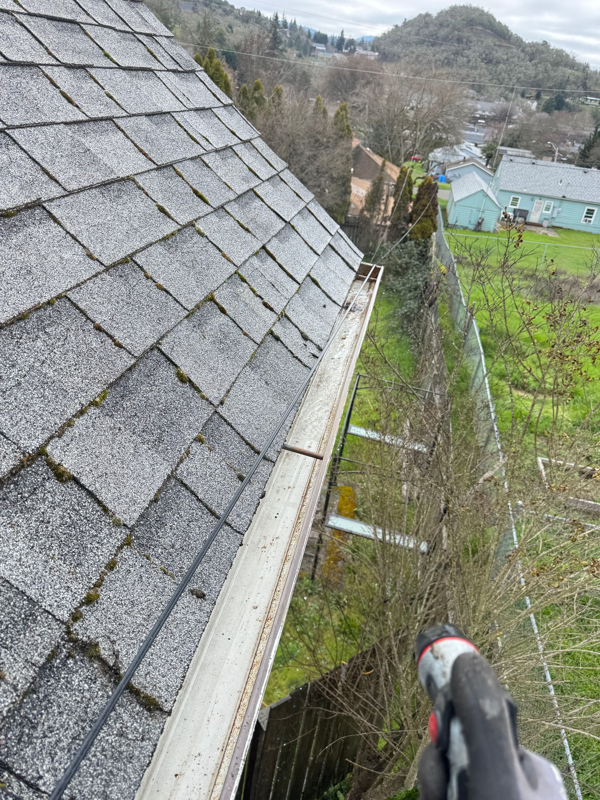 Gallery photos for Roof Moss Removal and Gutter Cleaning on a Steep Roof: Image #8