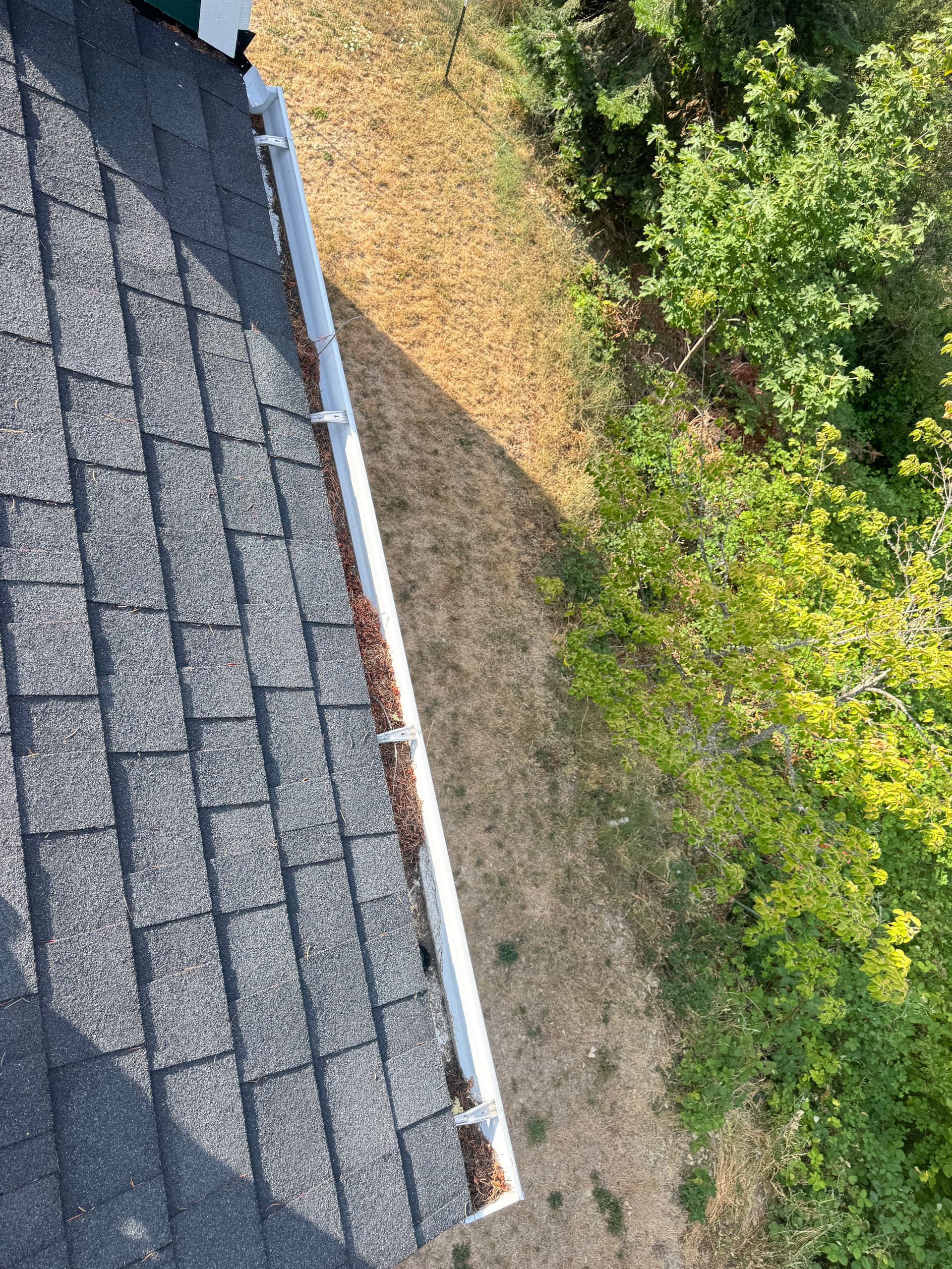 Gutter Cleaning and Screen Install on a Two-Story Home image